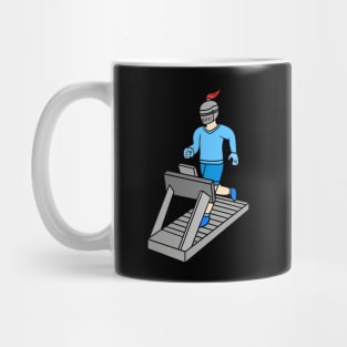 Cool knight on treadmill Mug